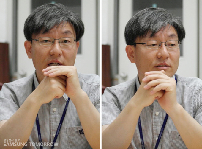 김민 수석이 인터뷰하는 모습