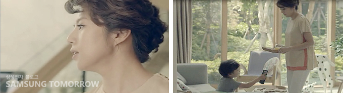 티비때문에 옥신각신하는 아이와 엄마