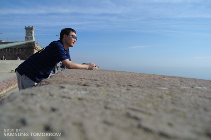 바르셀로나 몬주익에서 글쓴이의 기념사진