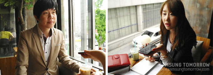 인터뷰하는 박재영 매니저