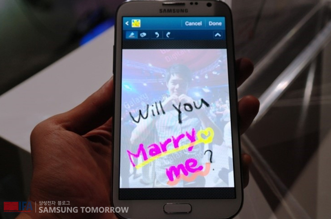 갤럭시노트2로 쓴 will you marry me
