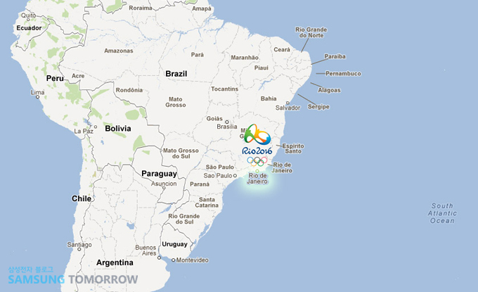 리우 데 자네이루 의 위치! 확인하셨죠?