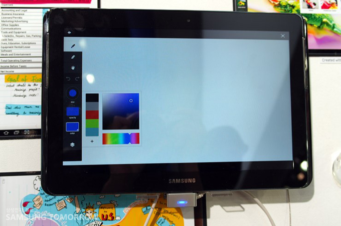 갤럭시노트 10.1의 adobe ideas