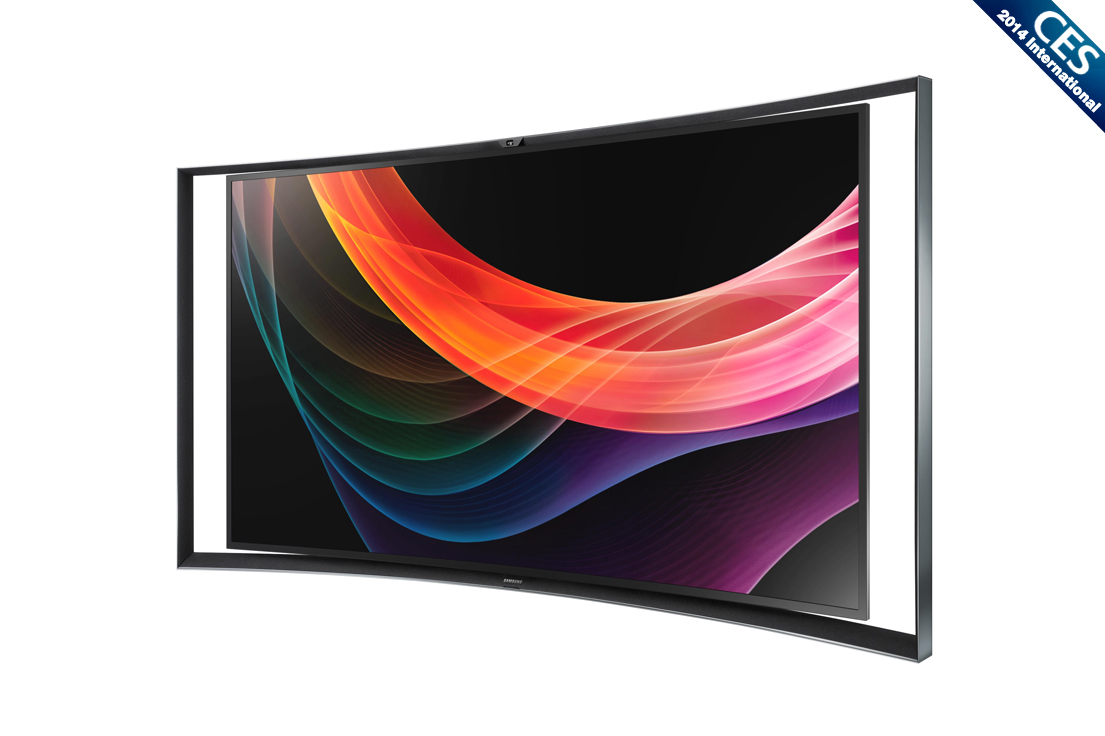 CES2014 혁신상을 수상한 삼성 커브드 OLED TV 제품 이미지입니다.