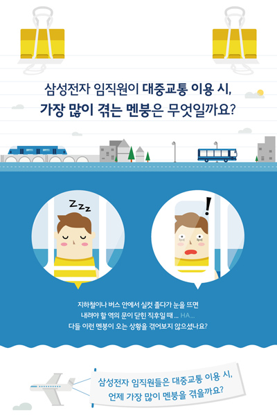삼성전자 임직원이 대중교통 이용 시, 가장 많이 겪는 멘붕은 무엇일까요?
