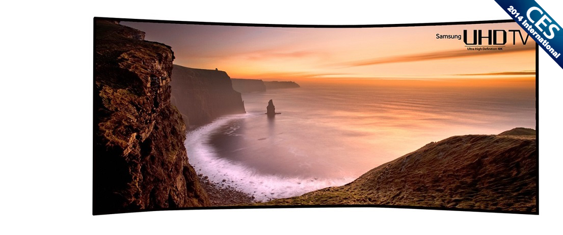 CES2014에서 새롭게 선보이는 105형 커브드 TV 입니다.