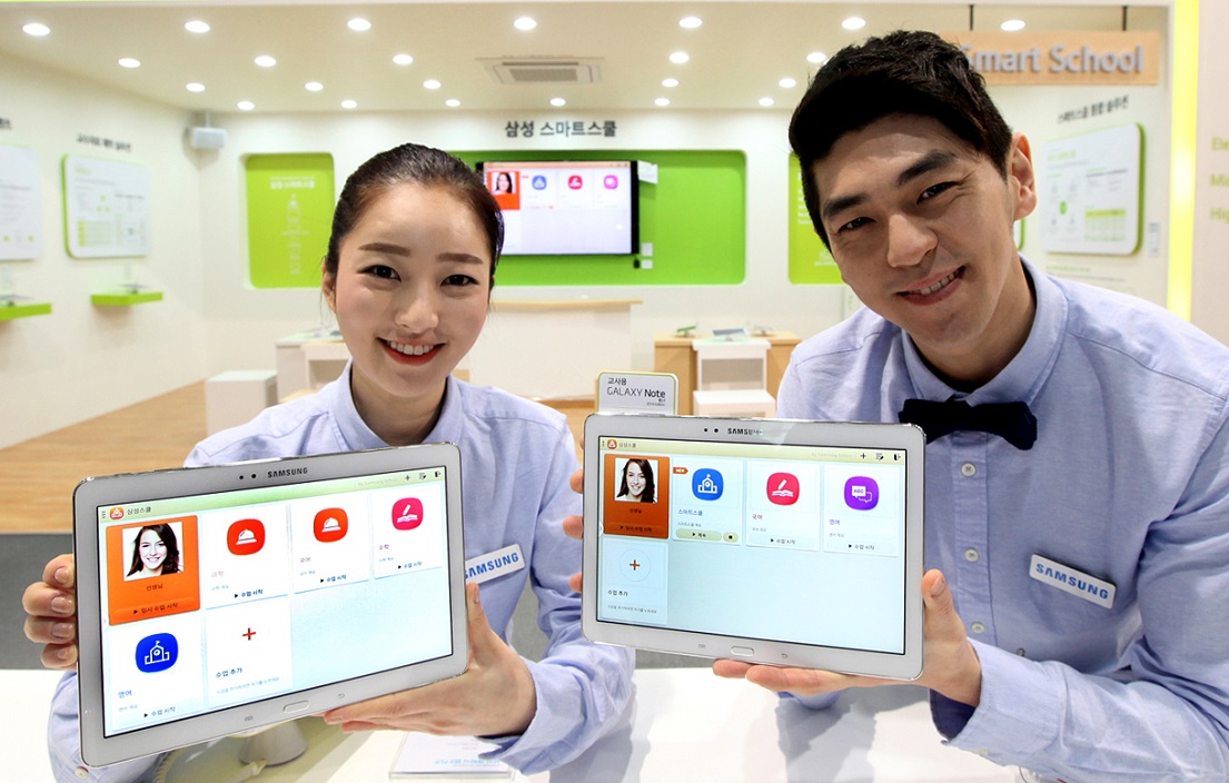 삼성전자가 22일부터 24일까지 서울 삼성동 코엑스에서 열리는 국내 최대 교육산업 전문 전시회인 '2014 대한민국 교육박람회(Education Korea 2014)'에 참가해 공교육, 방과후학습, 가정학습을 아우르는 스마트 교육의 미래모습을 제안합니다.