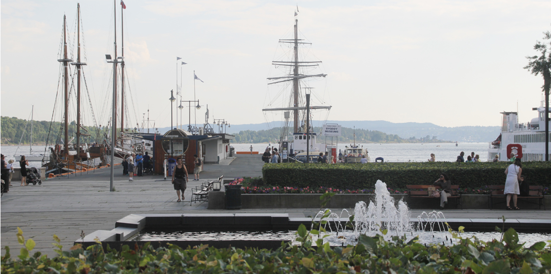노르웨이 오슬로 항구의 전경