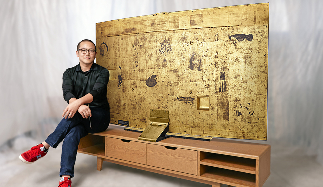 예술 작품으로 변신한 커브드 UHD TV, 시각 장애 어린이 돕기 나선다