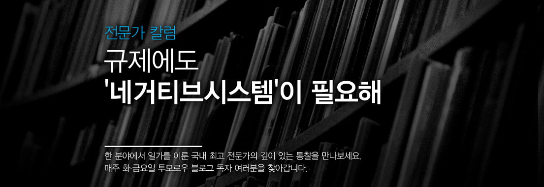 [전문가 칼럼] 규제에도 ‘네거티브시스템’이 필요해