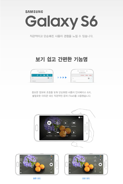 [인포그래픽] 갤럭시 S6, 더 쉽고 빠르고 단순해졌다!