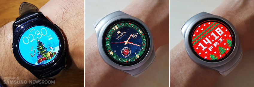 기어 워치 페이스를 직접 기어S2에 적용해봤습니다.