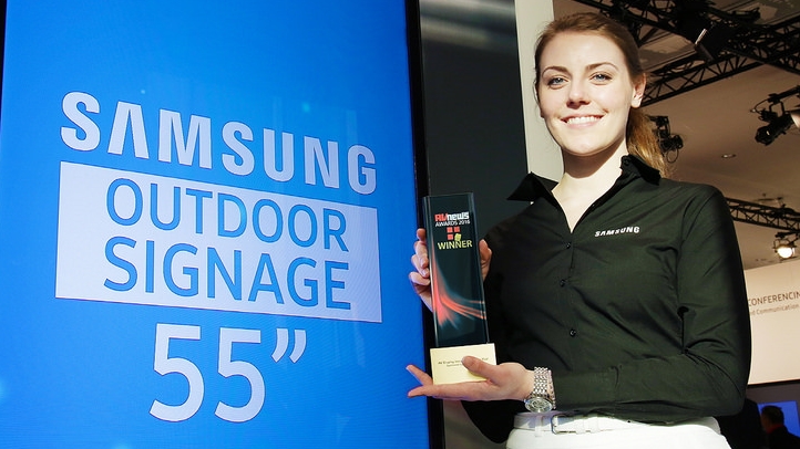 ISE에서 수상한 삼성 아웃도어 사이니지