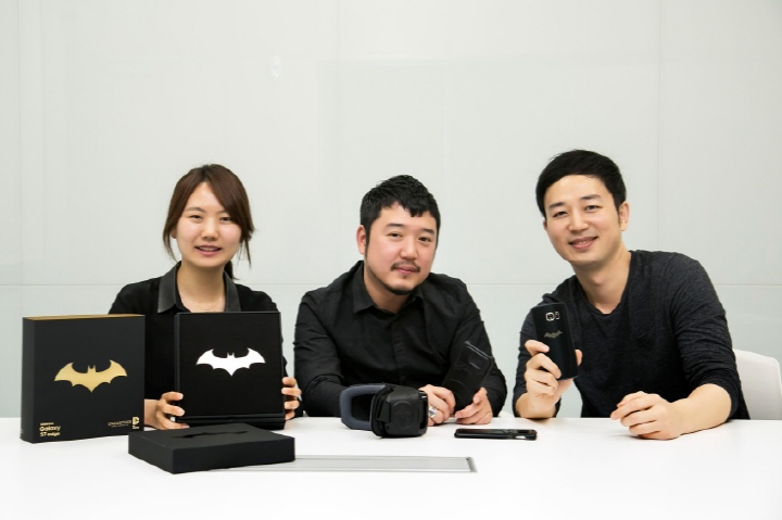 갤럭시 S7 엣지 인저스티스 에디션의 디자인을 진행한 (왼쪽부터)김수현 사원∙이준원 책임∙김광문 책임