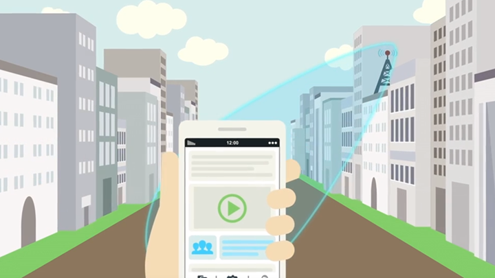 5G 핸드오버(handover) 기술 시연 이미지