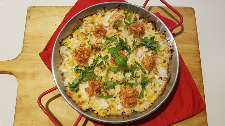 떠먹는 크랩 & 콘 그라탱 피자