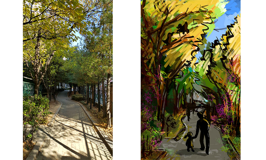 원본 사진과 제 그림을 다시 한 번 비교