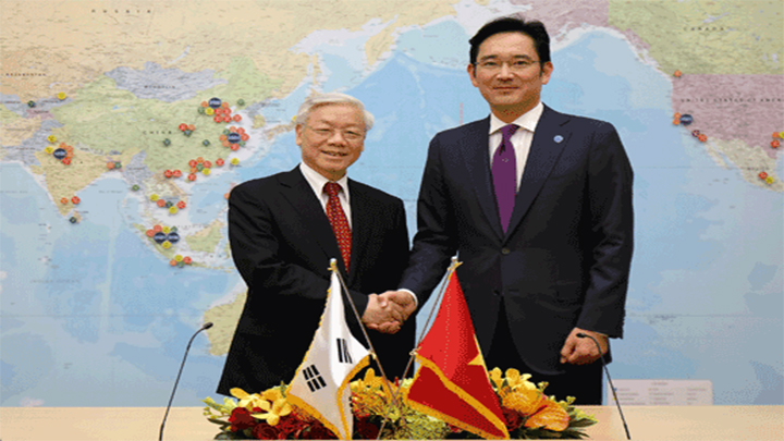 베트남의 응웬 푸 쫑(Nguyen Phu Trong) 당 서기장과의 삼성과 베트남의 협력 강화 방안 논의