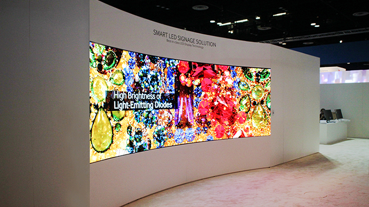 역대 최다인 45개 혁신적인 사이니지 제품 선보이고 북미의 다양한 B2C, B2B고객층 공략