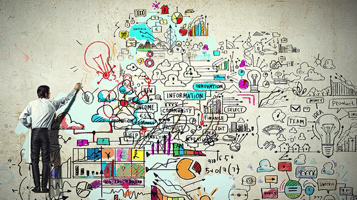 패턴의 순서를 보여주는 벽화