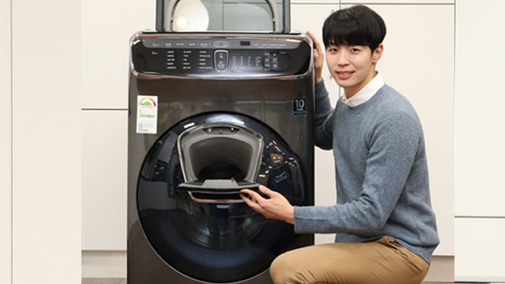 삼성전자 모델과 새로 출시된 플랙스워시 세탁기