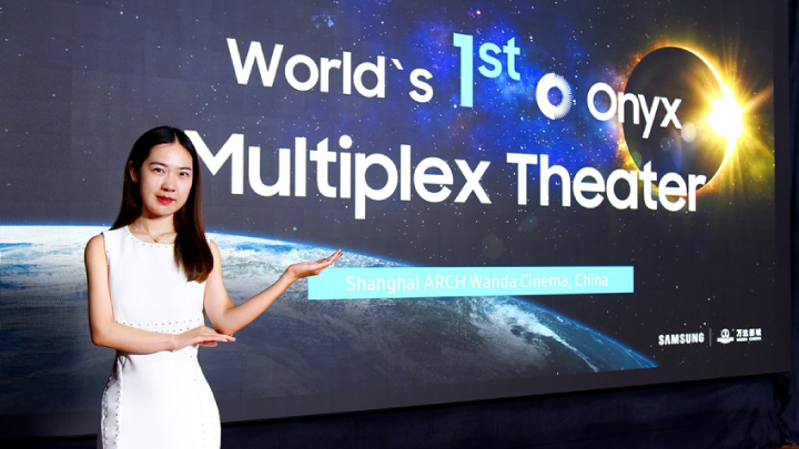삼성전자와 글로벌 최대 극장 체인 완다(Wanda)그룹은 7일 중국 상하이 창닝구에 위치한 ‘아크(ARCH) 완다시네마’에 세계 최초 ‘오닉스’ 스크린 전용의 ‘삼성 오닉스 멀티플렉스’를 개관했다.