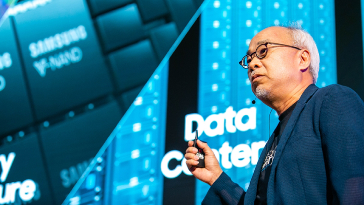 17일 (현지 시간) 삼성전자가 미국 실리콘밸리에서 주최한 ‘삼성 테크 데이 2018’에서 미주 지역총괄 최주선 부사장이 개회사를 하고있다.