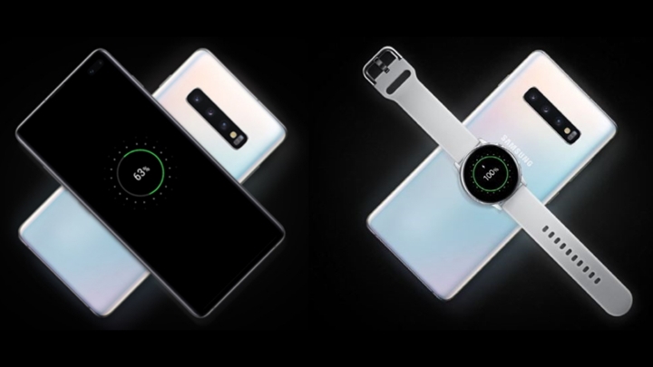 무선 충전하는 모습