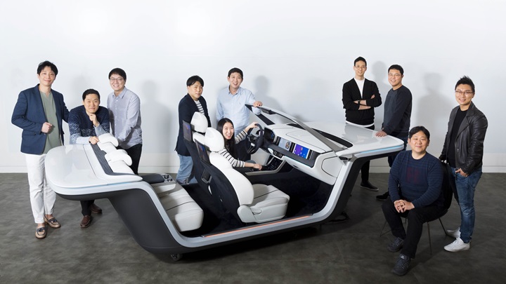 ▲ 디지털 콕핏 탄생 주역인 김준홍·이상건·최대수·윤정현·최종희·오승원·황우석·조원희·권원석·신승우(삼성전자 전장사업팀) 씨(왼쪽부터)