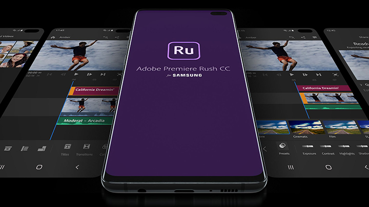 adobe premere rush cc for samsaung >