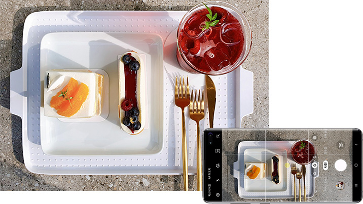 항공샷·영상 촬영 시 “기준!”, ‘수평/수직 안내선’