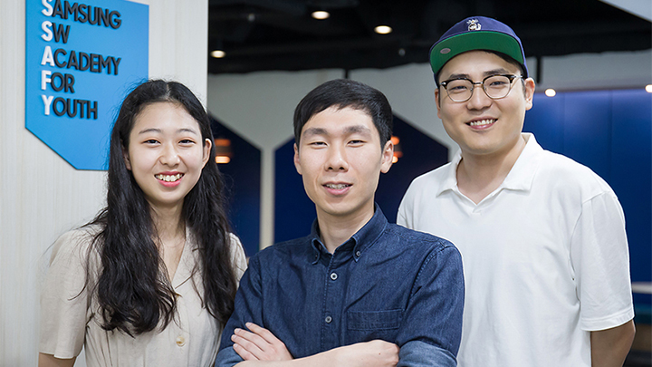 ssafy 1기 우수 교육생 최정화, 안상현, 성민규 씨