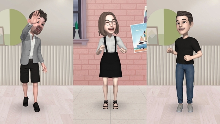 삼성전자 AR 이모지 개발진들의 AR 이모지 모습