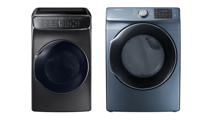 미국 시장에서 호평 받고 있는 삼성 건조기 ‘플렉스드라이’(DVE60M9900V)와 DVE45M5500Z 제품