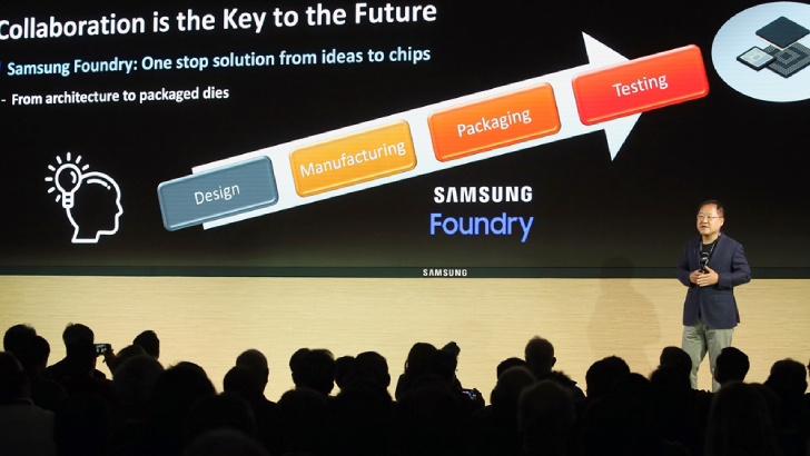 10월17일(美현지) 미국 실리콘벨리에 위치한 삼성전자 DSA 사옥에서 파운드리 생태계 강화를 위해 열린 ‘SAFE 포럼’에서 삼성전자 파운드리사업부 박재홍 부사장이 기조 연설을 하고 있다.