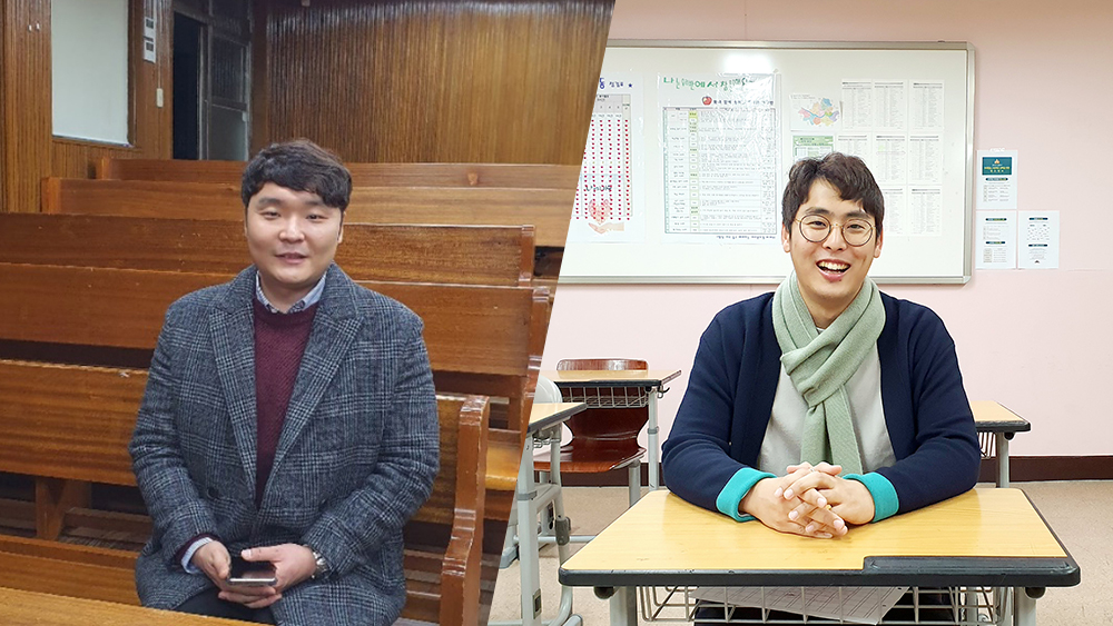 드림클래스 멘토링 활동 중인 박은성, 김태정 씨