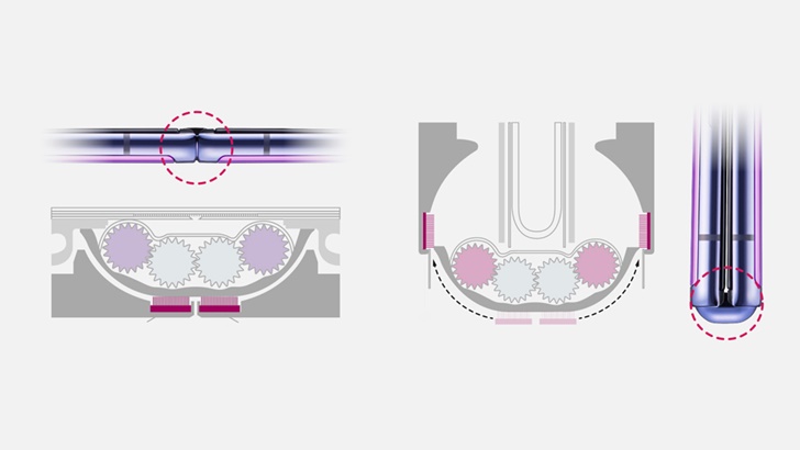 갤럭시 Z 플립 스위퍼 구조의 기술 원리