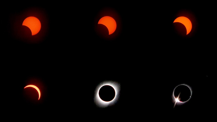 칠레에서 관찰된 개기일식