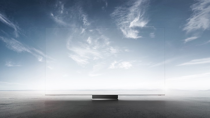 "가장 TV의 본질에 가까운 디자인. 제품과 공간, 그리고 사람 사이의 경계를 모두 없애는 가장 이상적인 TV를 인피니티 디자인을 통해 구현하였다."