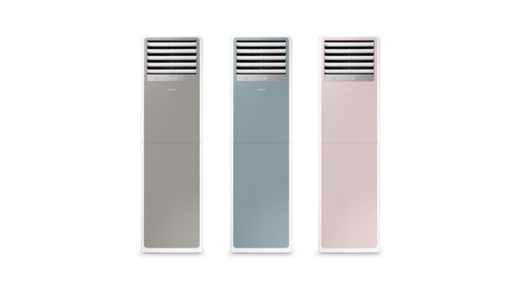 비스포크 상업용 에어컨 신제품 3가지가 나란히 놓여 있다.