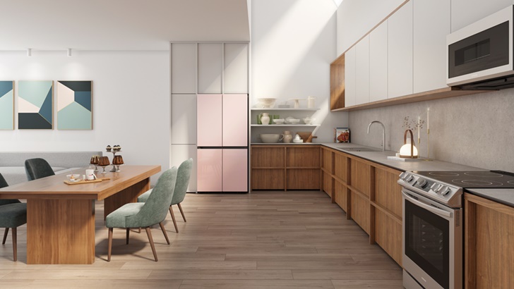 삼성 맞춤형 냉장고 '비스포크 4D 플렉스(BESPOKE 4D Flex)' 미국향 신제품 라이프스타일 사진