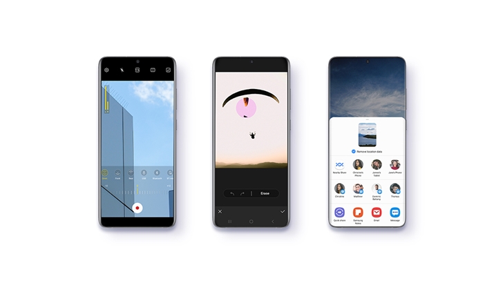 갤럭시 S21 최신 기능을 보여주는 사진
