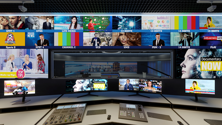 삼성 디지털 사이니지로 꾸민 방송국