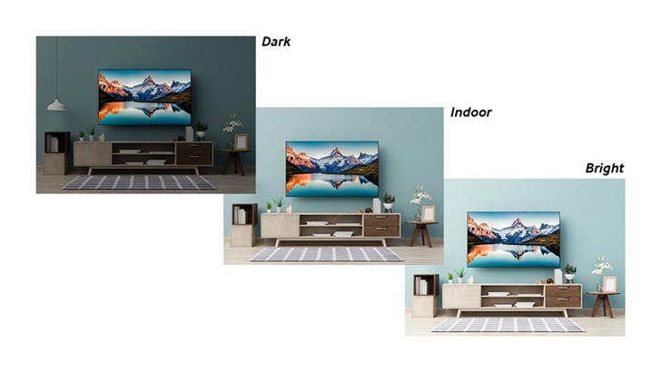 주변 환경에 맞춰 밝기를 조절하는 HDR10+어댑티브 Dark Indoor Bright