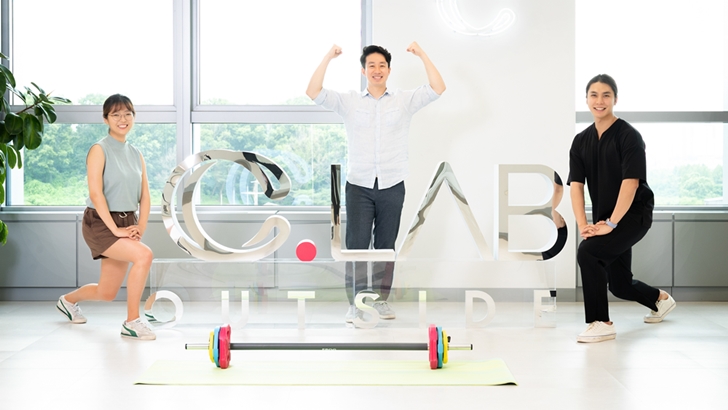 C랩 아웃사이드 입주 기업 ‘꾸내컴퍼니’의 김소망 씨, 김상현 대표, 주요한 씨(왼쪽부터)