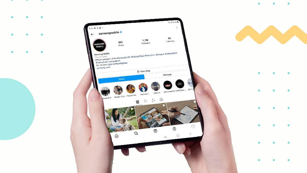 좋아하는 앱 크게 보기 앱 화면 비율 커스터마이징 ‘전체 화면 모드 활성화’로 갤럭시 Z 폴드3 5G 메인 스크린 다채롭게 활용 소셜 미디어 게시물 등 일상 속 다양한 콘텐츠를 최적화된 대화면으로 감상