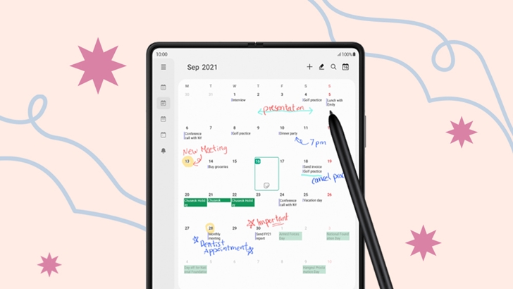 캘린더에 손글씨로 편리하게 일정 입력
