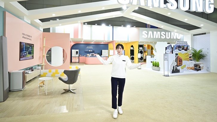 삼성전자_국제IoT가전로봇박람회 참가 현장의 모습