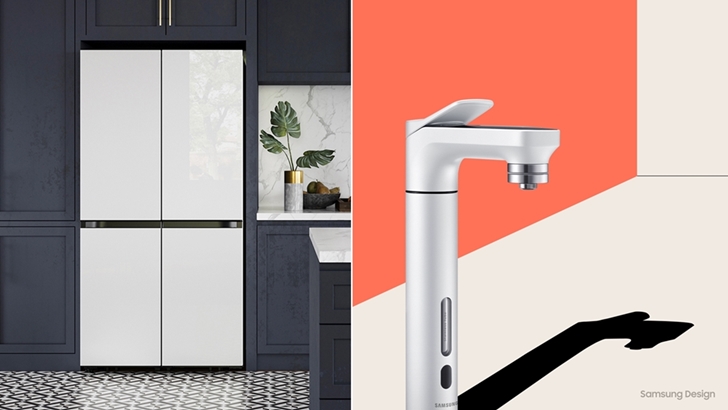 (왼쪽부터) 비스포크 냉장고 4도어, 비스포크 정수기