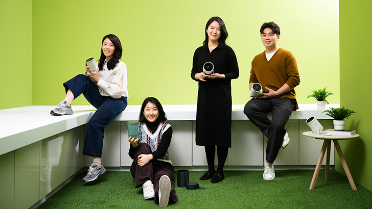 (왼쪽부터) 더 프리스타일의 MZ세대 주역들. 삼성전자 영상디스플레이사업부 정경화, 정수연, 백다미, 정승연 프로